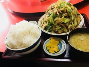 野菜炒め定食大盛り