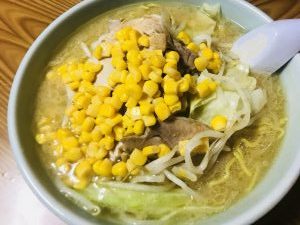 古潭 野菜味噌チャーシュー コーン 大盛